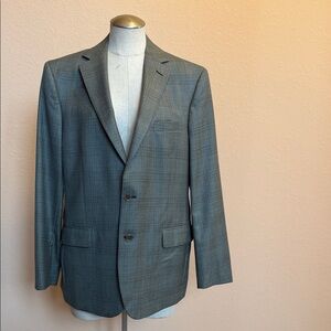 Jos. A. Bank Reserve Green Plaid Super 130 Wool Blazer